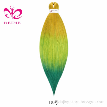 REINE Japanese Synthetic New Styles 100% Soft Pre stretched Layered Yaki braiding hair wholesale pre-stretched braid three color